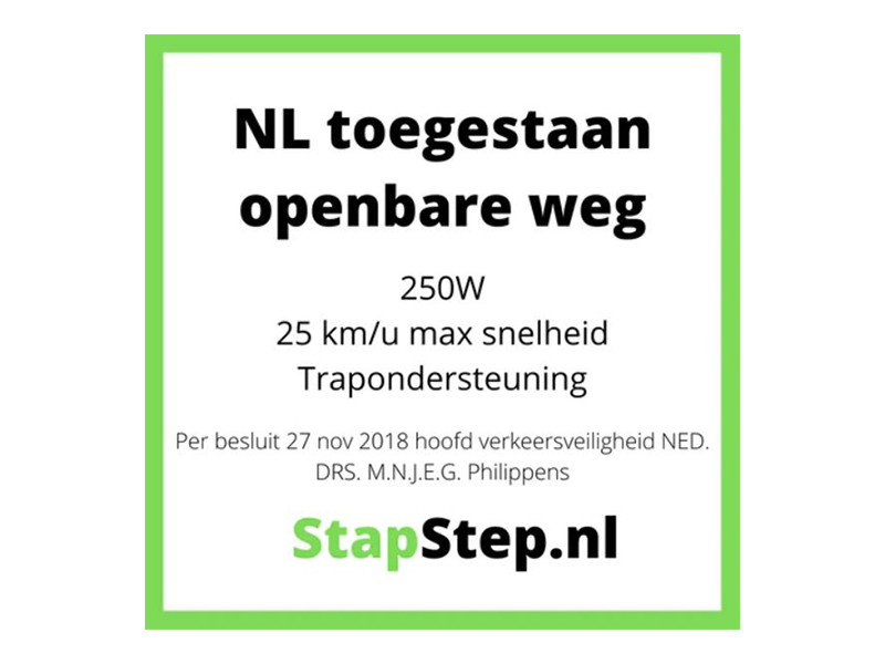 NL toegestaan openbare weg sticker